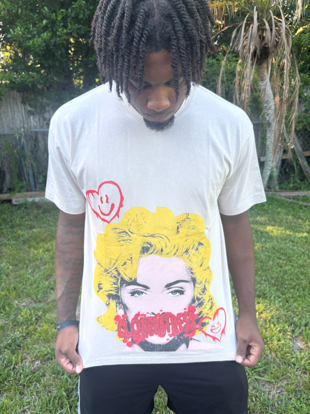 Khaki  “Hush” Tee